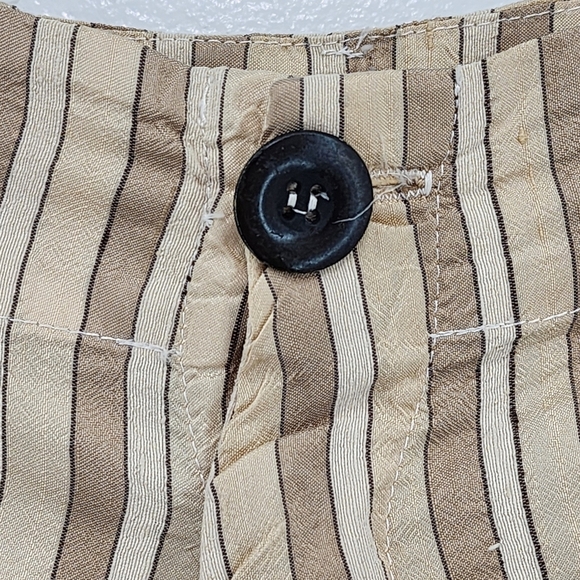 Shack Incorporated Women's Vintage 100% Silk Striped Relaxed Fit Pants - L - Picture 4 of 8